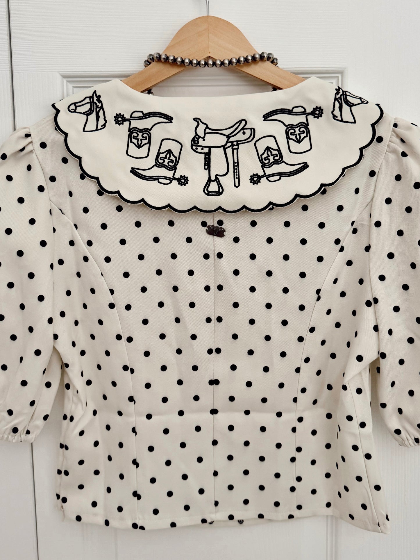 Ivory Polka Dot Blouse