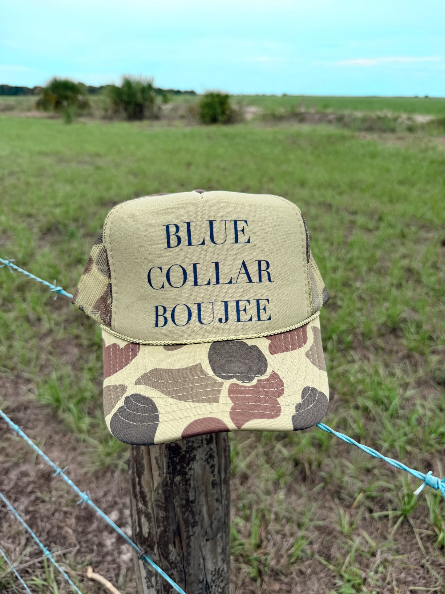 Blue Collar Boujee Trucker Hat