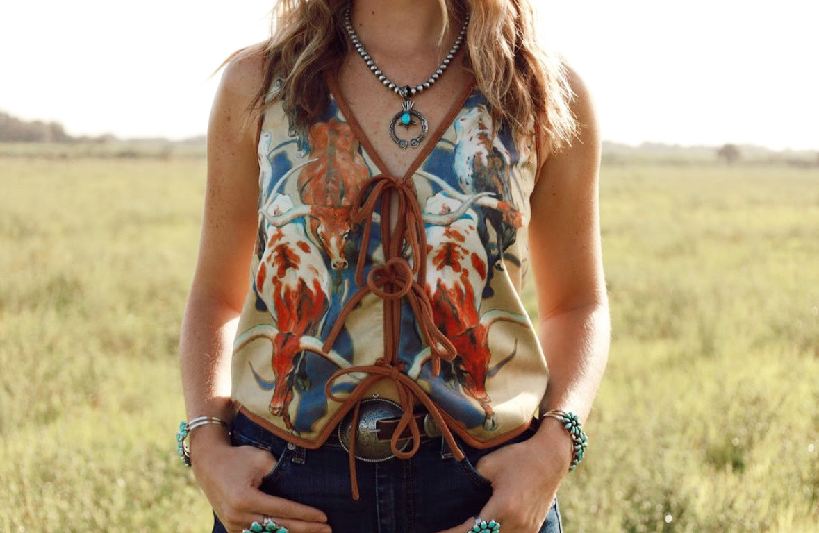 Longhorn Suede Vest