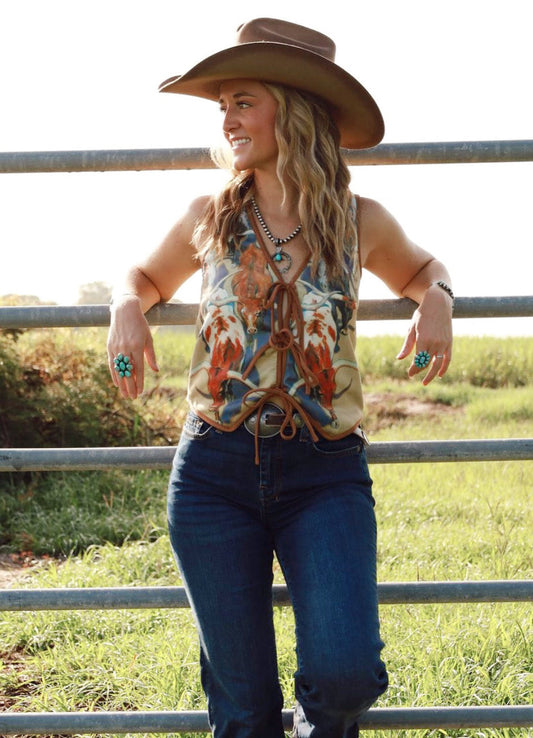Longhorn Suede Vest