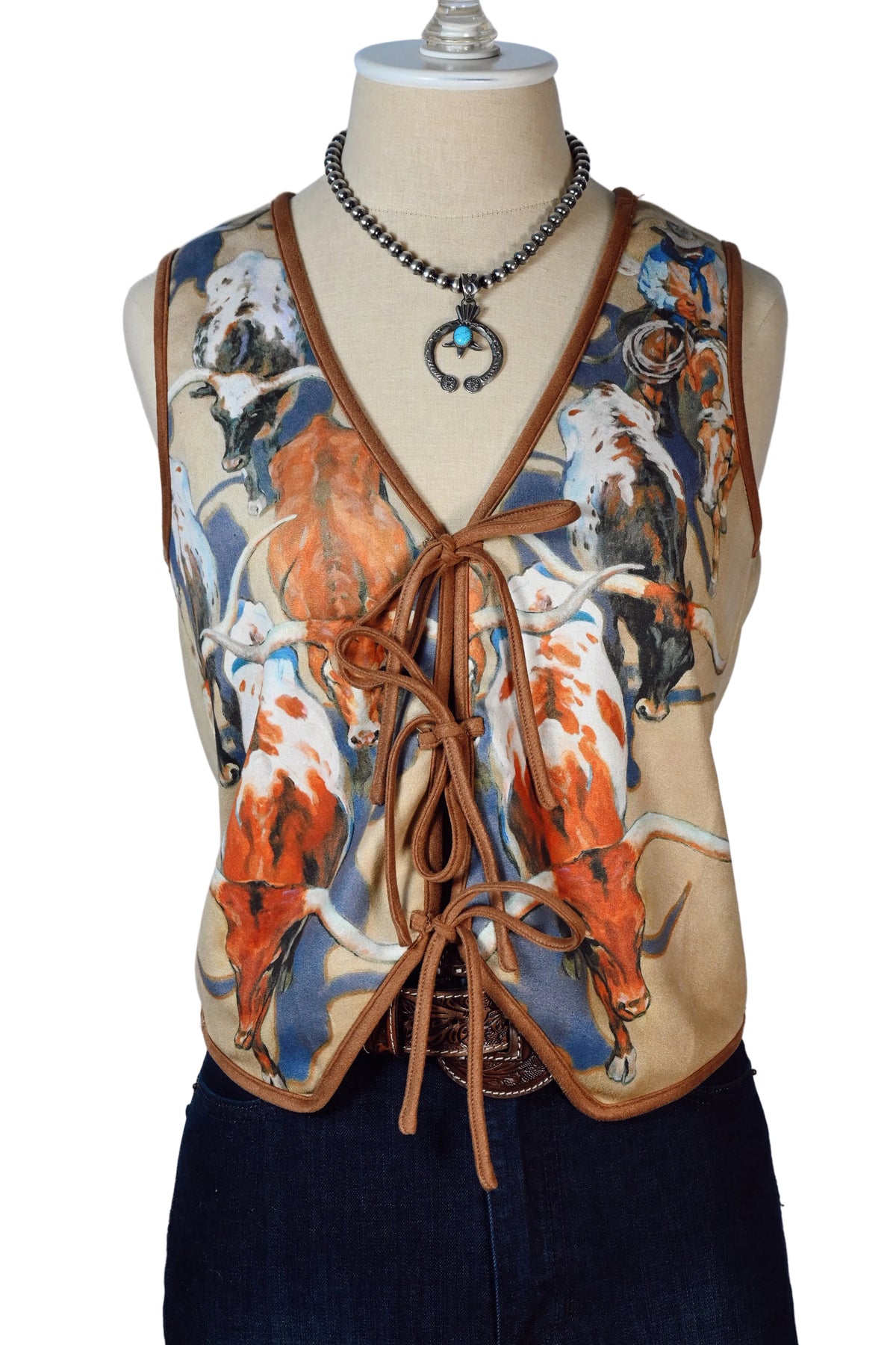 Longhorn Suede Vest