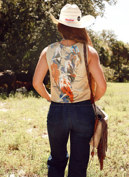 Longhorn Suede Vest
