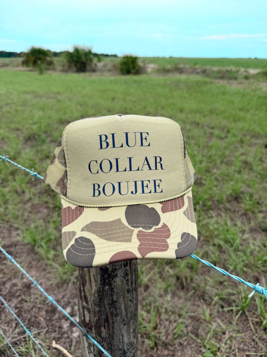 Blue Collar Boujee Trucker Hat